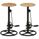 Vidaxl - chaises de bar lot de 2 bois de manguier solide Vidaxl - chaises de bar lot de 2 bois de manguier solide