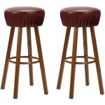 Vidaxl - chaises de bar lot de 2 marron similicuir