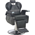 Vidaxl ? chaise de barbier pivotante 360� ? similicuir noir avec rembourrage mousse ? dossier et appui ...