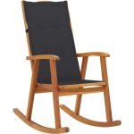Vidaxl - chaise  bascule avec coussins bois d'acacia massif