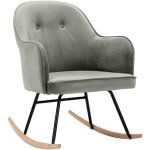 Chaise � bascule gris velours - vidaxl