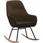 Chaise à bascule marron tissu vidaxl Chaise à bascule marron tissu vidaxl