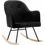 Chaise � bascule noir velours
