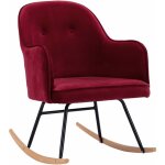 Chaise  bascule rouge bordeaux velours vidaxl