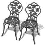 Vidaxl - chaises de bistro lot de 2 aluminium coul� vert