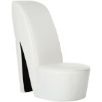 Vidaxl - chaise en forme de chaussure � talon haut blanc similicuir
