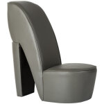 Vidaxl - chaise en forme de chaussure � talon haut gris similicuir