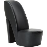 Vidaxl - chaise en forme de chaussure � talon haut noir similicuir