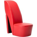 Vidaxl - chaise en forme de chaussure � talon haut rouge similicuir