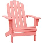Vidaxl - chaise de jardin adirondack bois de sapin massif rose