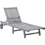 Vidaxl - chaise longue bois d'acacia solide