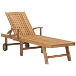 Vidaxl - chaise longue bois de teck solide