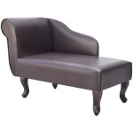 Chaise longue marron similicuir