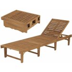 Vidaxl - chaise longue pliable bois d'acacia solide