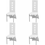 Vidaxl - chaises à manger lot de 4 blanc similicuir Vidaxl - chaises à manger lot de 4 blanc similicuir