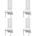Vidaxl - chaises à manger lot de 4 blanc similicuir Vidaxl - chaises à manger lot de 4 blanc similicuir