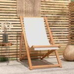 Chaise de terrasse teck 56x105x96 cm couleur cr�me vidaxl