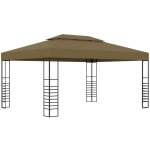Vidaxl - chapiteau 3x4 m taupe 180 g / m�