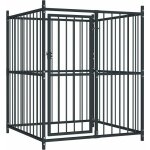 Vidaxl - chenil extérieur en acier avec verrouillage noir différentes tailles taille : 120 x 120 x 150 ... Vidaxl - chenil extérieur en acier avec verrouillage noir différentes tailles taille : 120 x 120 x 150 ...