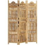 Vidaxl ? cloison de s�paration paravent int�rieur 120x165 cm ? bois de manguier massif sculpt� � la main ...