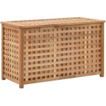 Coffre de blanchisserie 77, 5x37, 5x46, 5 cm bois massif de noyer