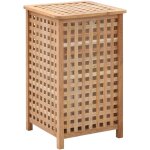 Coffre � linge 39 x 39 x 65 cm bois de noyer massif