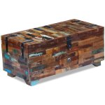 Vidaxl - coffre table basse bois de rcupration massif 80 x 40 x 35 cm