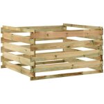 Composteur de jardin � lattes 120x120x70cm bois de pin impr�gn� vidaxl