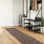 Vidaxl coureur de tapis marsa gris 250 x 50 cm polyester et pvc