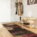 Vidaxl coureur de tapis marsa multicolore 400 x 80 cm polyester et pvc