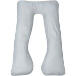 Coussin de grossesse 90 x 145 cm gris vidaxl