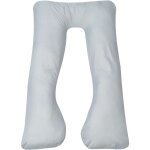 Coussin de grossesse 90 x 145 cm gris vidaxl