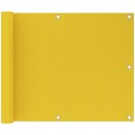 Brise vue pour balcon - cran de balcon toile de balcon jaune 75x600 cm pehd vidaxl