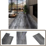 Vidaxl - dalles de plancher pvc autoadhésif 5, 21 m² 2 mm gris brillant - parquet pvc - carrelage imitation ... Vidaxl - dalles de plancher pvc autoadhésif 5, 21 m² 2 mm gris brillant - parquet pvc - carrelage imitation ...