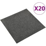 Dalles de tapis de sol 20 pcs 5 m 50x50 cm anthracite