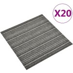 Dalles de tapis de sol 20 pcs 5 m 50x50 cm anthracite ray vidaxl
