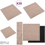Vidaxl - dalles de tapis de sol 20 pcs 5 m 50x50 cm beige - carrelage imitation bois - carrelage salle ...
