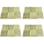 Dalles de terrasse 24 pcs 50x50 cm bois vert