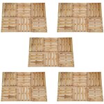 Vidaxl dalles de terrasse 30 pcs 50x50 cm bois marron