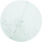 Vidaxl ? dessus de table en verre tremp� blanc �60x0, 8cm ? design marbre �l�gant ? durable et facile ...