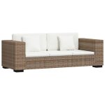Vidaxl - ensemble de canap� � 3 places 8 pi�ces rotin v�ritable