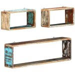 Vidaxl - ensemble d'�tag�re cube 3 pcs bois solide de r�cup�ration