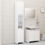 Vidaxl - ensemble de salle de bain quip de meubles levs sous l'vier et miroir diverses couleurs ...