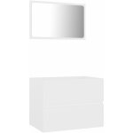 Vidaxl - ensemble de meubles de salle de bain 2 pcs blanc agglomr