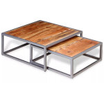 Vidaxl - ensemble de table basse 2 pi�ces bois d'acacia massif