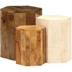 Vidaxl - ensemble de table basse 3 pcs bois de manguier massif