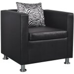 Fauteuil noir similicuir - vidaxl