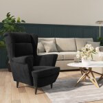 Vidaxl - fauteuil chaise fauteuil design fauteuil relax noir velours