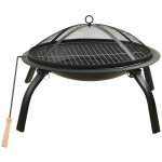 Vidaxl - foyer et barbecue avec tisonnier 2 en 1 56x56x49 cm acier