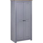 Garde - robe gris 80x50x171, 5 cm pin massif assortiment panama